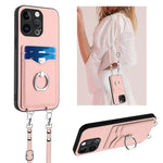 Custodia per telefono porta carte con anello in corda a tracolla R20, For iPhone SE 2022 / SE 2020 / 8, For iPhone 13 Pro Max, For iPhone 13 Pro, For iPhone 13