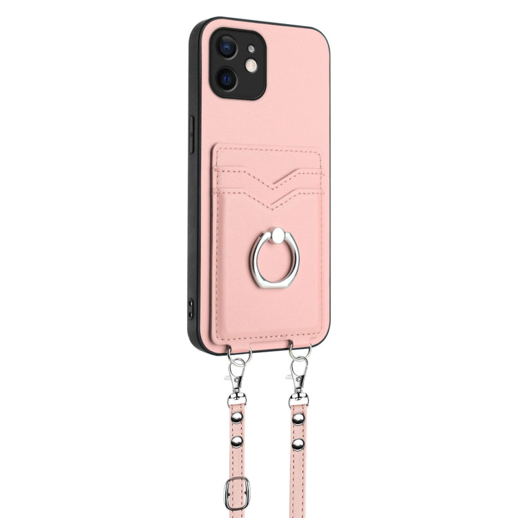 Custodia per telefono porta carte con anello in corda a tracolla R20, For iPhone 12 mini, For iPhone 11 Pro Max, For iPhone 11, For iPhone 11 Pro