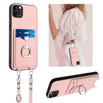 Custodia per telefono porta carte con anello in corda a tracolla R20, For iPhone 12 mini, For iPhone 11 Pro Max, For iPhone 11, For iPhone 11 Pro