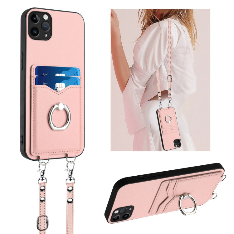 Custodia per telefono porta carte con anello in corda a tracolla R20, For iPhone 12 mini, For iPhone 11 Pro Max, For iPhone 11, For iPhone 11 Pro
