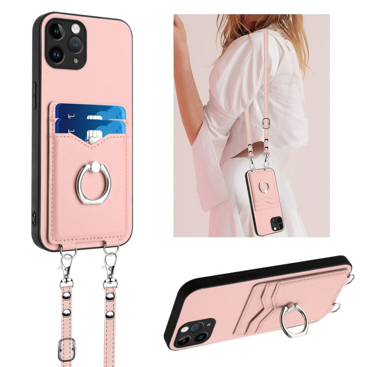 Custodia per telefono porta carte con anello in corda a tracolla R20, For iPhone 12 mini, For iPhone 11 Pro Max, For iPhone 11, For iPhone 11 Pro