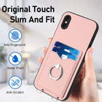 Custodia per telefono porta carte con anello in corda a tracolla R20, For iPhone XS / X, For iPhone XR, For iPhone XS Max, For iPhone 8 Plus / 7 Plus