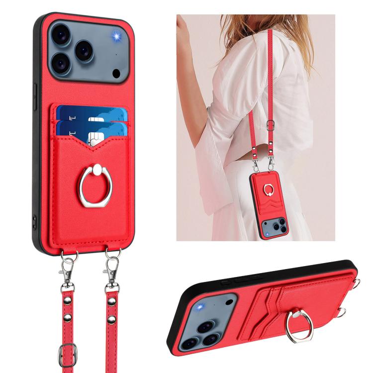 Custodia per telefono porta carte con anello in corda a tracolla R20, For iPhone 17 Pro Max, For iPhone 17 Pro, For iPhone 17, For iPhone Air