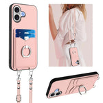 Custodia per telefono porta carte con anello in corda a tracolla R20, For iPhone 17 Pro Max, For iPhone 17 Pro, For iPhone 17, For iPhone Air