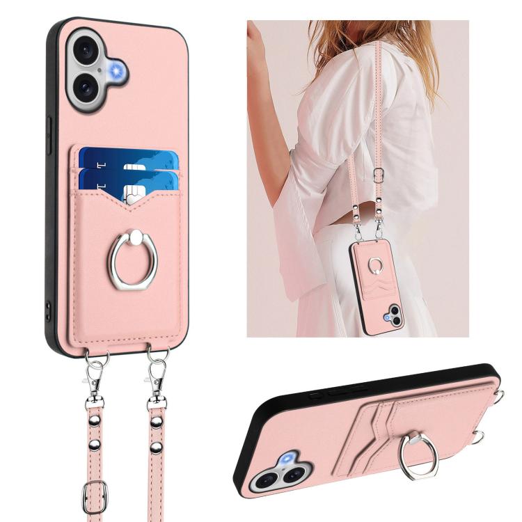 Custodia per telefono porta carte con anello in corda a tracolla R20, For iPhone 17 Pro Max, For iPhone 17 Pro, For iPhone 17, For iPhone Air