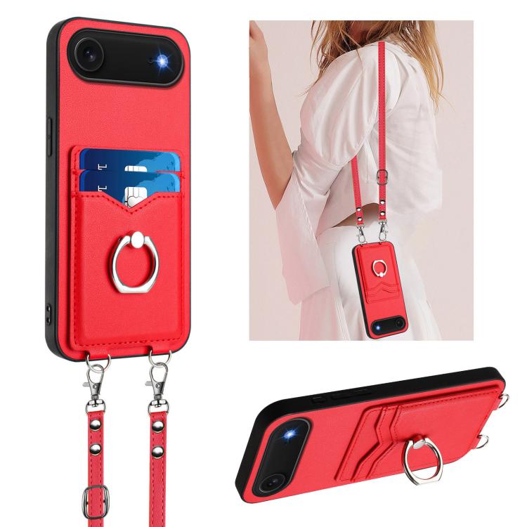 Custodia per telefono porta carte con anello in corda a tracolla R20, For iPhone 17 Pro Max, For iPhone 17 Pro, For iPhone 17, For iPhone Air