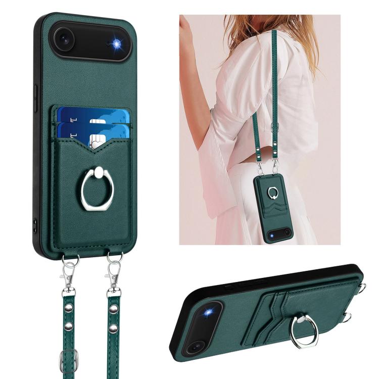 Custodia per telefono porta carte con anello in corda a tracolla R20, For iPhone 17 Pro Max, For iPhone 17 Pro, For iPhone 17, For iPhone Air