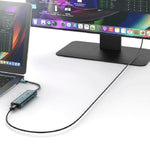 Onten UC123+ Docking station HUB multifunzione da USB-C/Tipo-C a HDTV con pulsante, UC123+ (Grey), UC123+ (Green)
