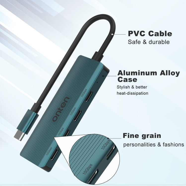 Onten UC620 Docking station HUB multifunzione 4 in 1 da USB-C/Tipo-C a USB 3.2 Gen2 da 10 Gbps, UC620