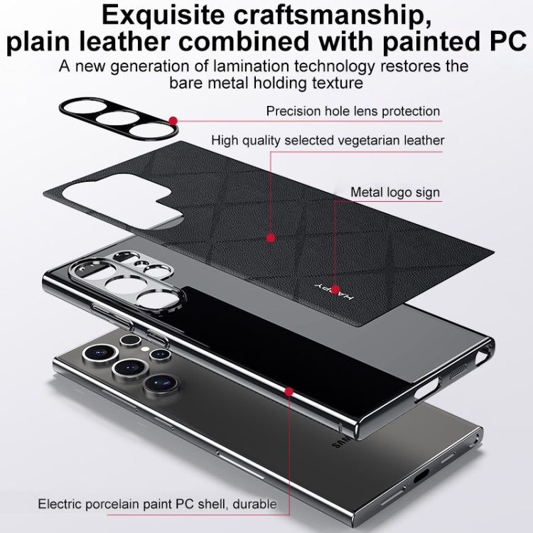 Custodia PC in pelle semplice per Samsung Galaxy S26+ 5G, S26 Ultra, S26, S25