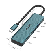 Stazione di docking HUB 4 in 1 Onten UC622 10 Gbps USB-C / Tipo-C a 2 x USB + 2 x USB-C / Tipo-C, UC622