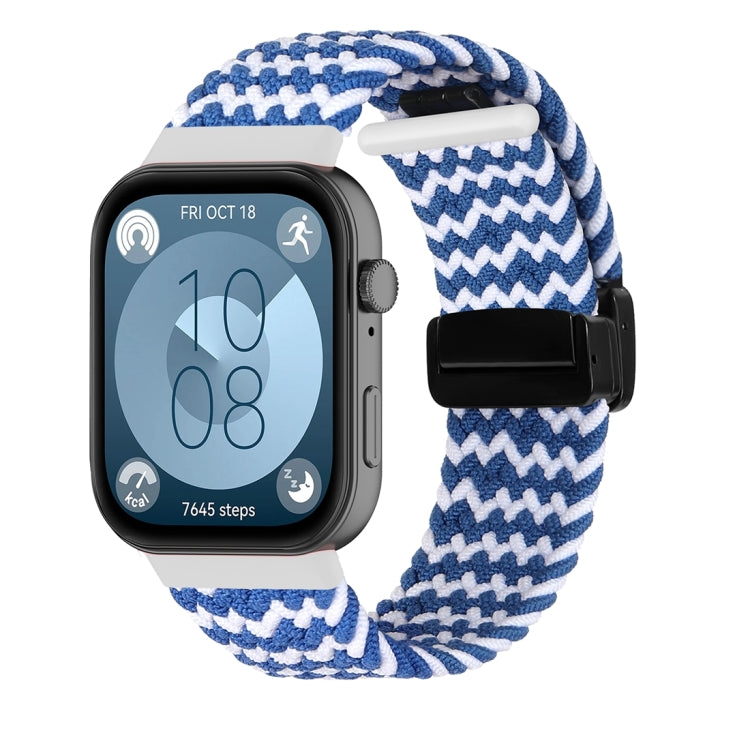 Cinturino per orologio intrecciato con fibbia pieghevole magnetica, For Huawei Watch Fit3