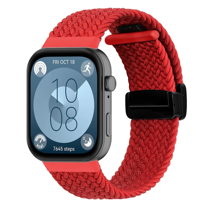 Cinturino per orologio intrecciato con fibbia pieghevole magnetica, For Huawei Watch Fit3