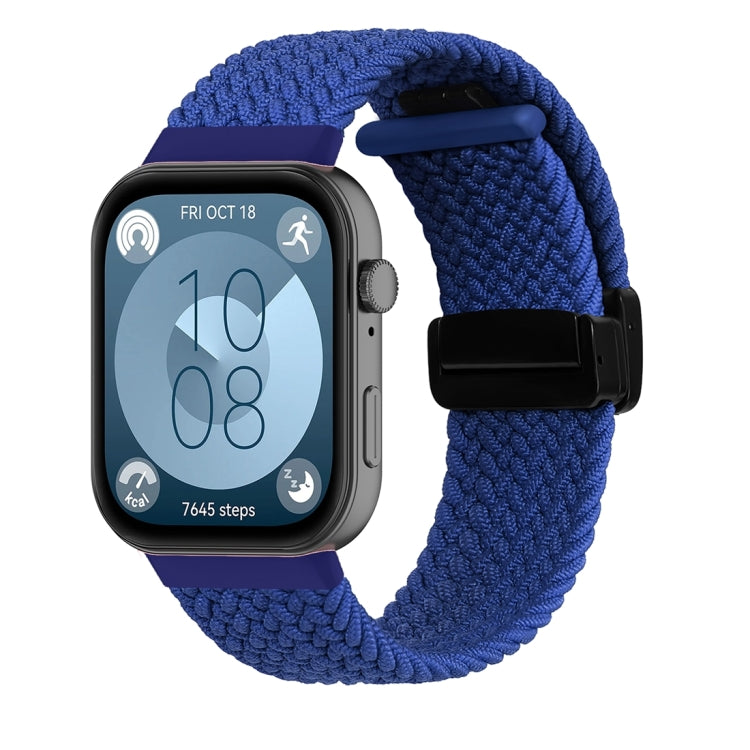 Cinturino per orologio intrecciato con fibbia pieghevole magnetica, For Huawei Watch Fit3