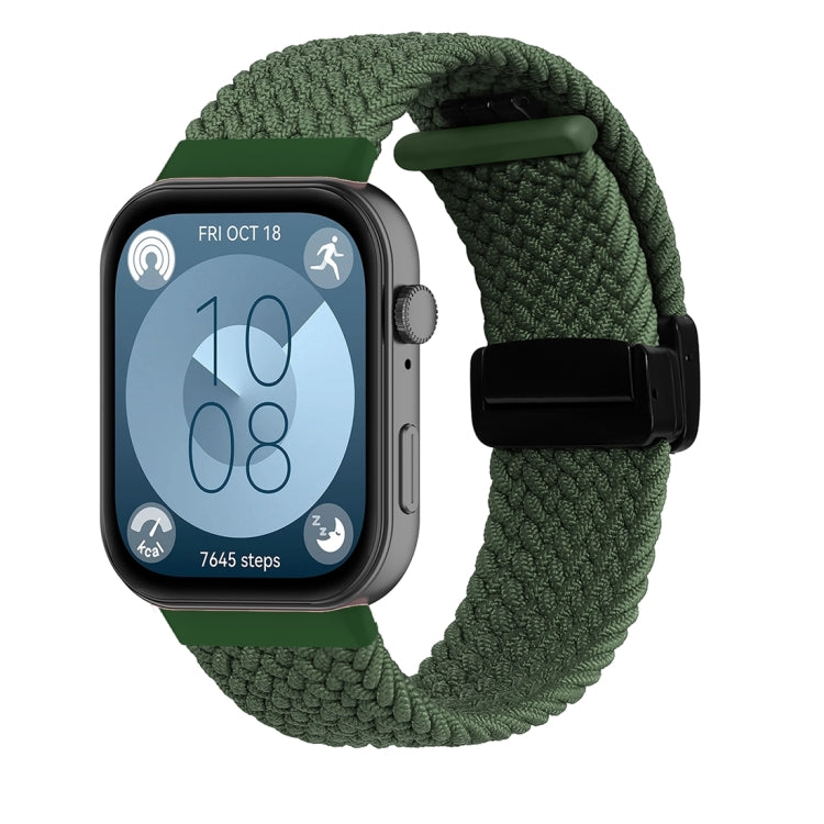 Cinturino per orologio intrecciato con fibbia pieghevole magnetica, For Huawei Watch Fit3