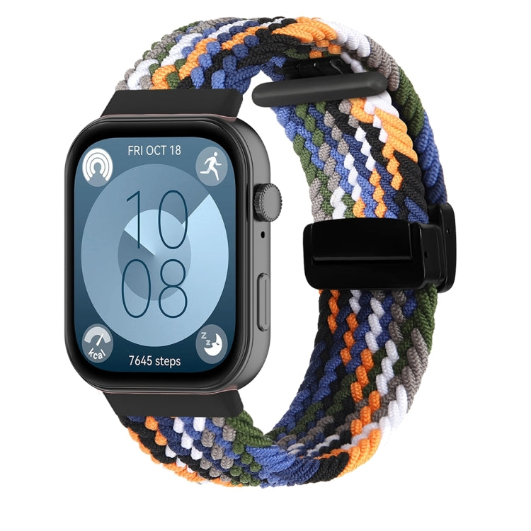 Cinturino per orologio intrecciato con fibbia pieghevole magnetica, For Huawei Watch Fit3