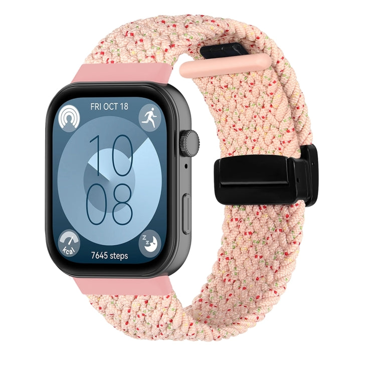 Cinturino per orologio intrecciato con fibbia pieghevole magnetica, For Huawei Watch Fit3
