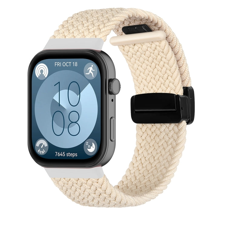 Cinturino per orologio intrecciato con fibbia pieghevole magnetica, For Huawei Watch Fit3