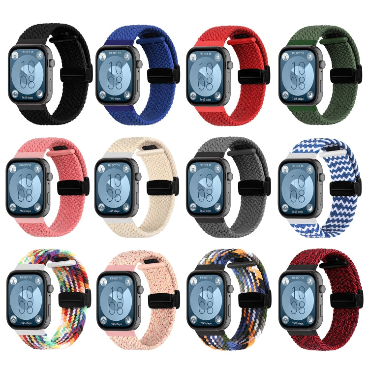 Cinturino per orologio intrecciato con fibbia pieghevole magnetica, For Huawei Watch Fit3