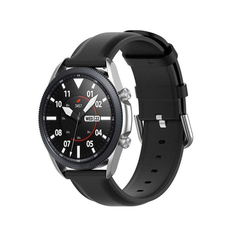 Cinturino in pelle a coda tonda 22 mm per Galaxy Watch 3 45mm