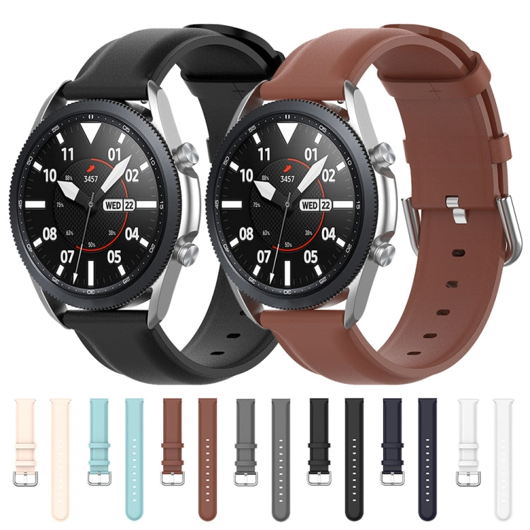 Cinturino in pelle a coda tonda, dimensioni: misura libera 22 mm, For Galaxy Watch 3 45mm