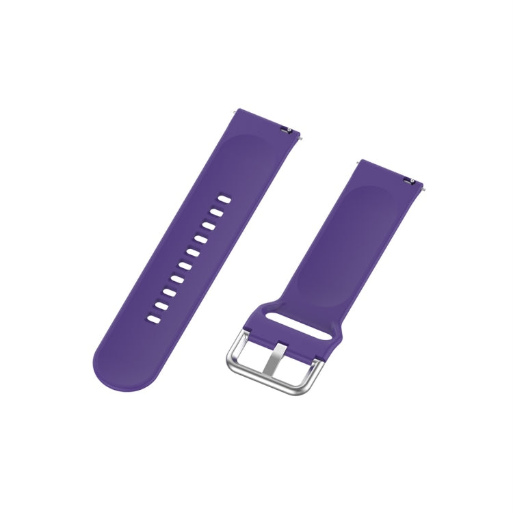 Cinturino con fibbia in silicone tinta unita color argento, misura: 22 mm, For Xiaomi Haylou Solar LS05