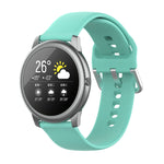 Cinturino con fibbia in silicone tinta unita color argento, misura: 22 mm, For Xiaomi Haylou Solar LS05