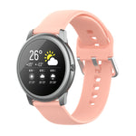Cinturino con fibbia in silicone tinta unita color argento, misura: 22 mm, For Xiaomi Haylou Solar LS05