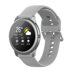 Cinturino con fibbia in silicone tinta unita color argento, misura: 22 mm, For Xiaomi Haylou Solar LS05