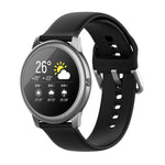 Cinturino con fibbia in silicone tinta unita color argento, misura: 22 mm, For Xiaomi Haylou Solar LS05