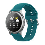 Cinturino con fibbia in silicone tinta unita color argento, misura: 22 mm, For Xiaomi Haylou Solar LS05