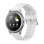Cinturino con fibbia in silicone tinta unita color argento, misura: 22 mm, For Xiaomi Haylou Solar LS05