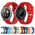 Cinturino con fibbia in silicone tinta unita color argento, misura: 22 mm, For Xiaomi Haylou Solar LS05