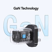 Caricabatterie rapido GaN USB-C/tipo C da 30 W USAMS CC253, presa UK, CC253