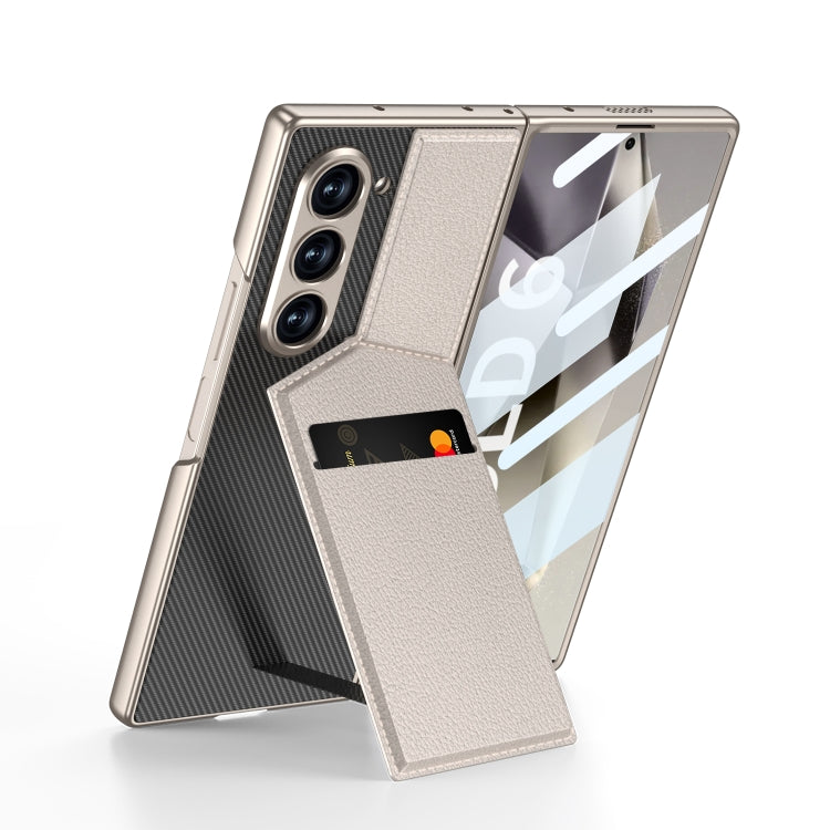 Custodia per telefono con borsa per scheda da incasso con staffa rotore integrata GKK, For Galaxy Z Fold8 Ultra 5G, For Samsung Galaxy Z Fold7 5G, For Samsung Galaxy Z Fold6