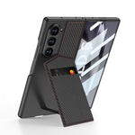 Custodia per telefono con borsa per scheda da incasso con staffa rotore integrata GKK, For Galaxy Z Fold8 Ultra 5G, For Samsung Galaxy Z Fold7 5G, For Samsung Galaxy Z Fold6