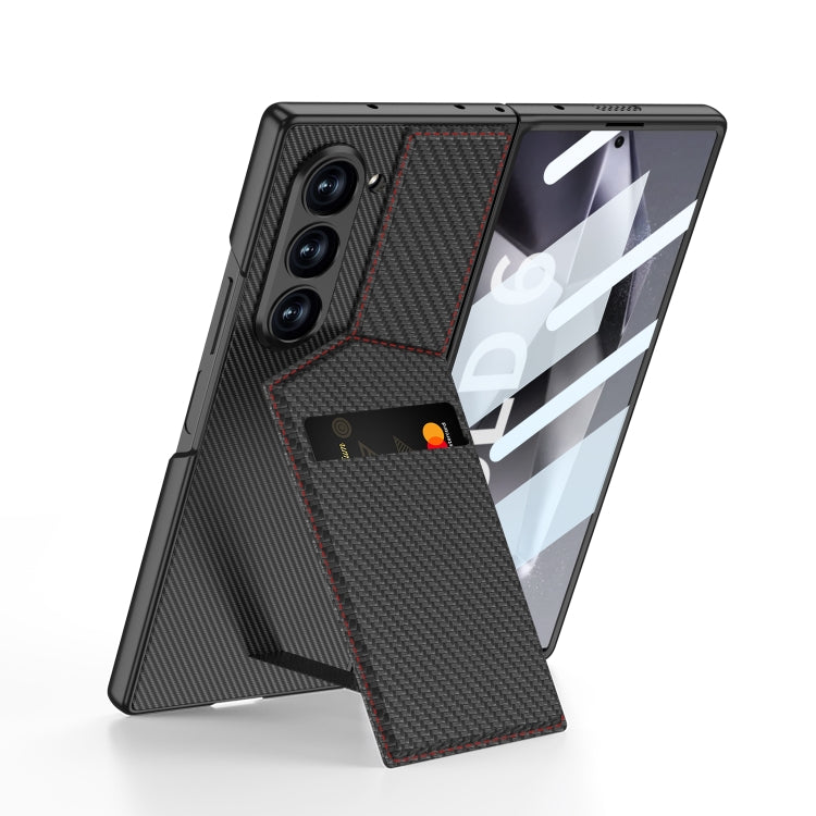 Custodia per telefono con borsa per scheda da incasso con staffa rotore integrata GKK, For Galaxy Z Fold8 Ultra 5G, For Samsung Galaxy Z Fold7 5G, For Samsung Galaxy Z Fold6