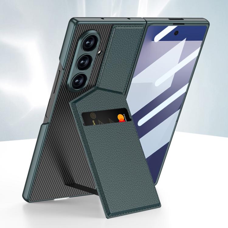 Custodia per telefono con borsa per scheda da incasso con staffa rotore integrata GKK, For Galaxy Z Fold8 Ultra 5G, For Samsung Galaxy Z Fold7 5G, For Samsung Galaxy Z Fold6