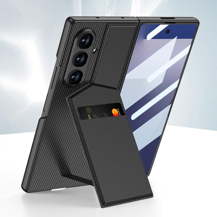 Custodia per telefono con borsa per scheda da incasso con staffa rotore integrata GKK, For Galaxy Z Fold8 Ultra 5G, For Samsung Galaxy Z Fold7 5G, For Samsung Galaxy Z Fold6