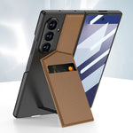 Custodia per telefono con borsa per scheda da incasso con staffa rotore integrata GKK, For Galaxy Z Fold8 Ultra 5G, For Samsung Galaxy Z Fold7 5G, For Samsung Galaxy Z Fold6