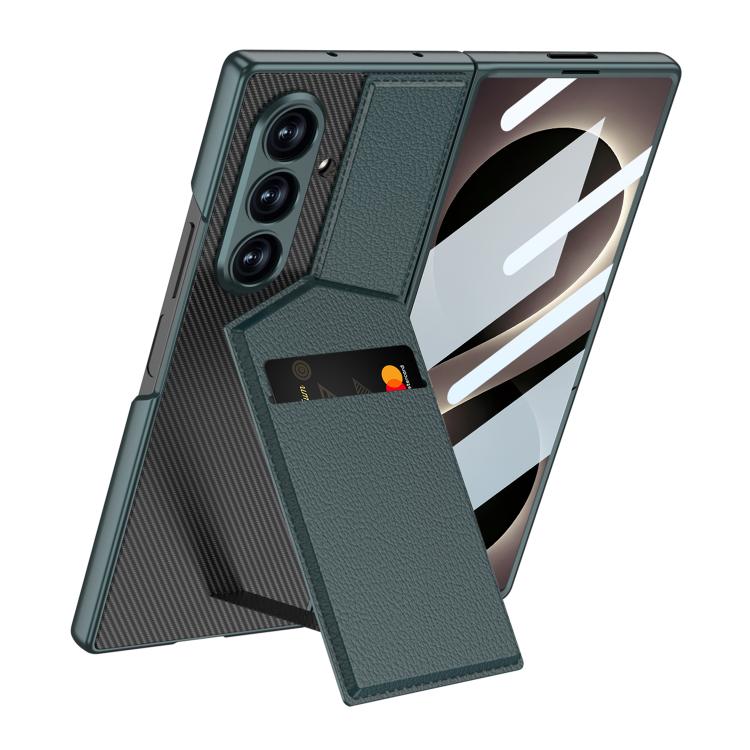 Custodia per telefono con borsa per scheda da incasso con staffa rotore integrata GKK, For Galaxy Z Fold8 Ultra 5G, For Samsung Galaxy Z Fold7 5G, For Samsung Galaxy Z Fold6