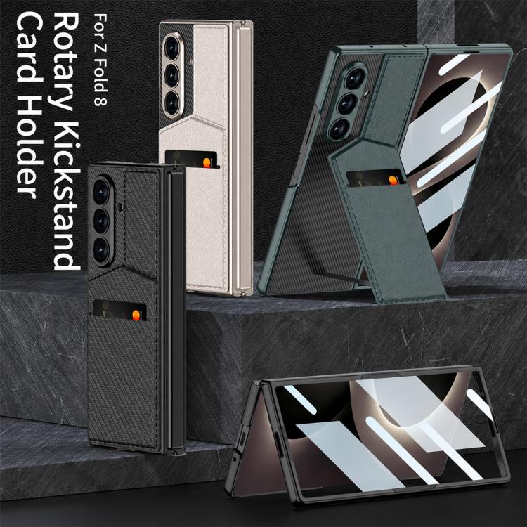 Custodia per telefono con borsa per scheda da incasso con staffa rotore integrata GKK, For Galaxy Z Fold8 Ultra 5G, For Samsung Galaxy Z Fold7 5G, For Samsung Galaxy Z Fold6
