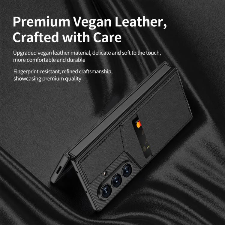 Custodia per telefono con borsa per scheda da incasso con staffa rotore integrata GKK, For Galaxy Z Fold8 Ultra 5G, For Samsung Galaxy Z Fold7 5G, For Samsung Galaxy Z Fold6
