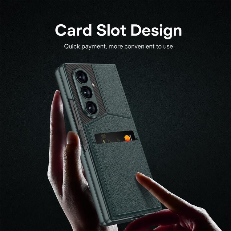 Custodia per telefono con borsa per scheda da incasso con staffa rotore integrata GKK, For Galaxy Z Fold8 Ultra 5G, For Samsung Galaxy Z Fold7 5G, For Samsung Galaxy Z Fold6
