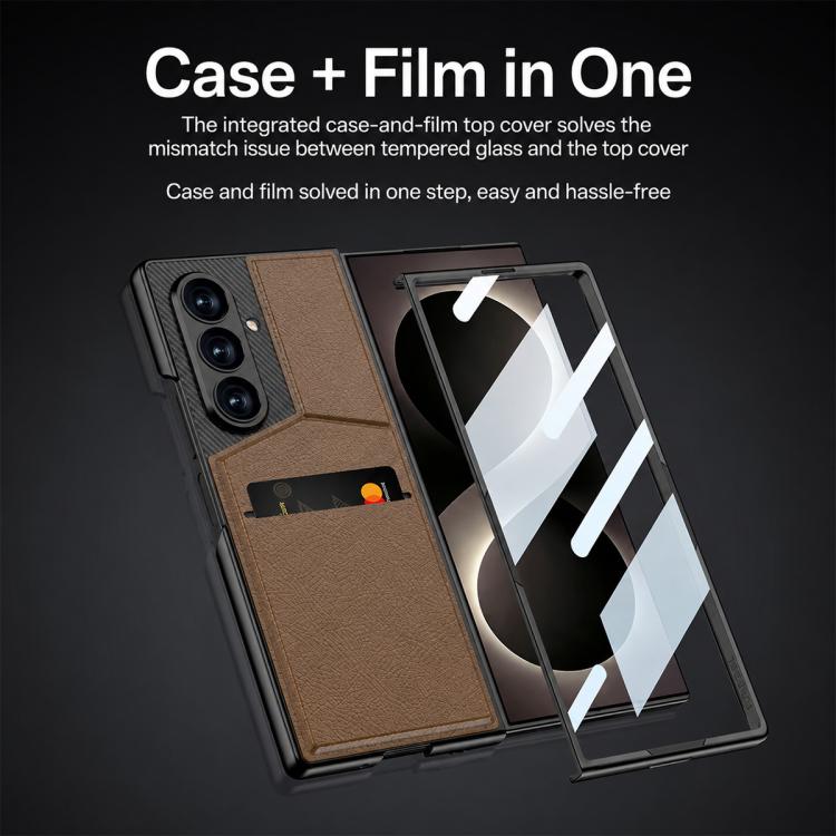 Custodia per telefono con borsa per scheda da incasso con staffa rotore integrata GKK, For Galaxy Z Fold8 Ultra 5G, For Samsung Galaxy Z Fold7 5G, For Samsung Galaxy Z Fold6