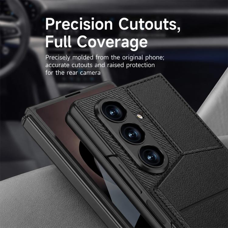 Custodia per telefono con borsa per scheda da incasso con staffa rotore integrata GKK, For Galaxy Z Fold8 Ultra 5G, For Samsung Galaxy Z Fold7 5G, For Samsung Galaxy Z Fold6