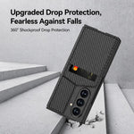 Custodia per telefono con borsa per scheda da incasso con staffa rotore integrata GKK, For Galaxy Z Fold8 Ultra 5G, For Samsung Galaxy Z Fold7 5G, For Samsung Galaxy Z Fold6
