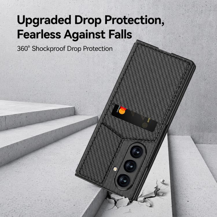Custodia per telefono con borsa per scheda da incasso con staffa rotore integrata GKK, For Galaxy Z Fold8 Ultra 5G, For Samsung Galaxy Z Fold7 5G, For Samsung Galaxy Z Fold6