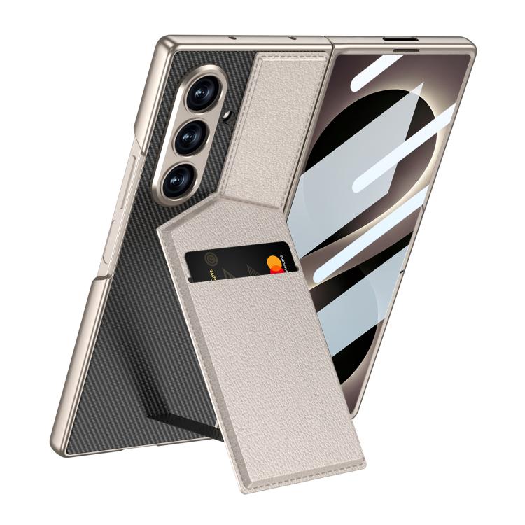Custodia per telefono con borsa per scheda da incasso con staffa rotore integrata GKK, For Galaxy Z Fold8 Ultra 5G, For Samsung Galaxy Z Fold7 5G, For Samsung Galaxy Z Fold6