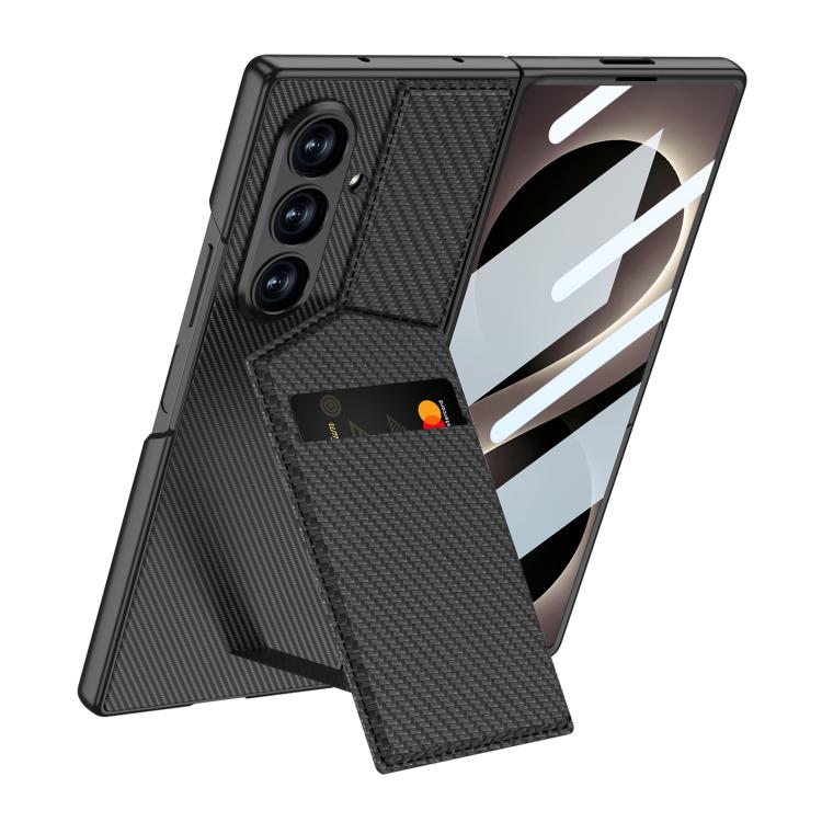Custodia per telefono con borsa per scheda da incasso con staffa rotore integrata GKK, For Galaxy Z Fold8 Ultra 5G, For Samsung Galaxy Z Fold7 5G, For Samsung Galaxy Z Fold6